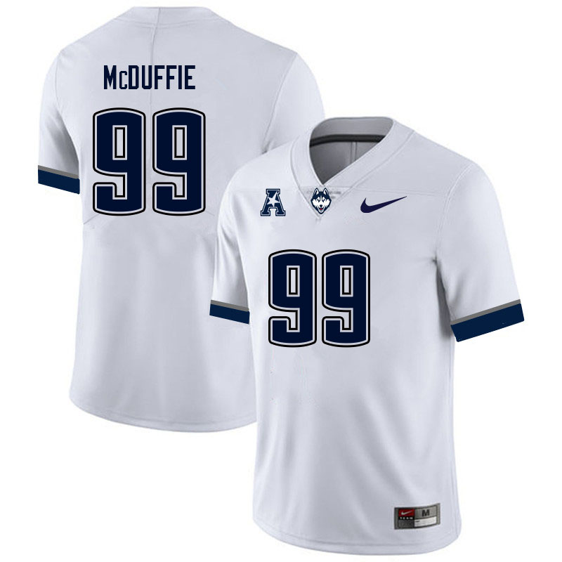 Men #99 Sokoya McDuffie Uconn Huskies College Football Jerseys Sale-White